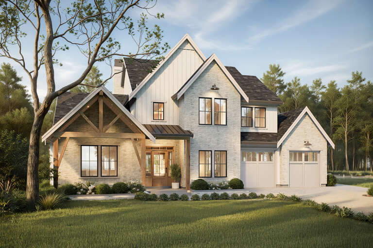 House Plan House Plan #33148 Angled Front Elevation