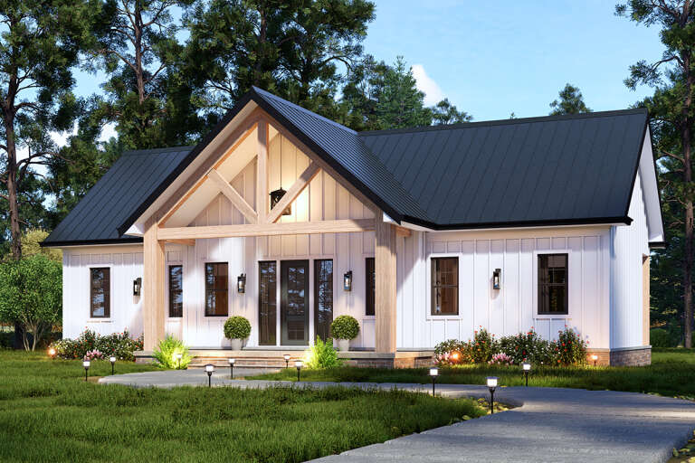 House Plan House Plan #33149 Angled Front Elevation