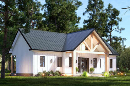 Modern Farmhouse House Plan #699-00407 Elevation Photo