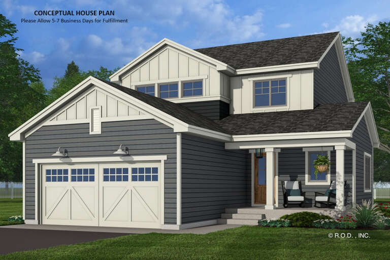 House Plan House Plan #33150 Angled Front Elevation