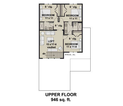 Second Floor for House Plan #098-00574