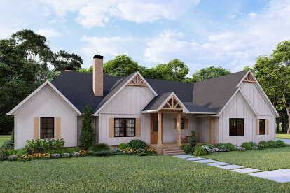 Modern Farmhouse House Plan #7568-00036 Elevation Photo
