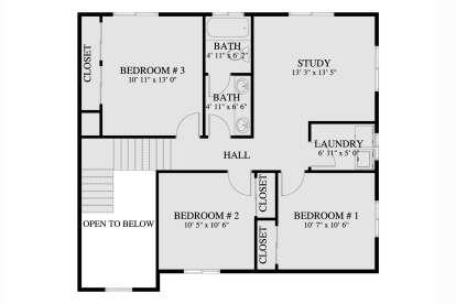 Second Floor for House Plan #2802-00396