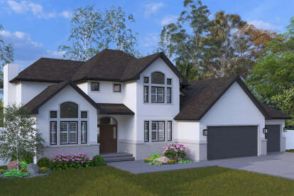 Modern Transitional House Plan #2802-00398 Elevation Photo