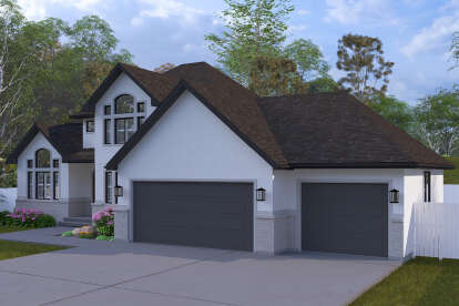 Modern Transitional House Plan #2802-00398 Elevation Photo