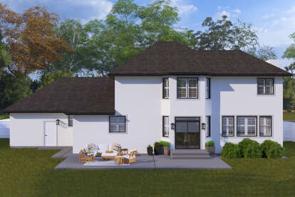 Modern Transitional House Plan #2802-00398 Elevation Photo