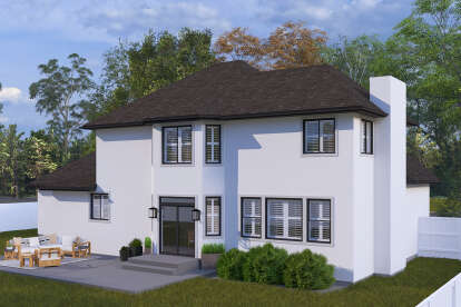 Modern Transitional House Plan #2802-00398 Elevation Photo