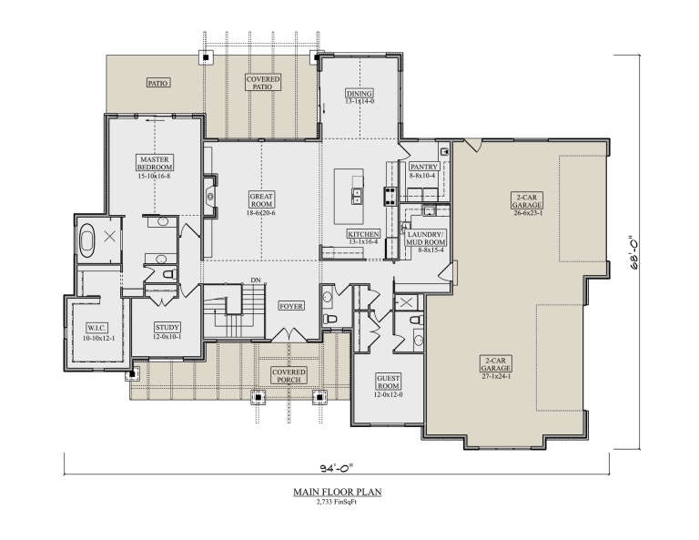 House Plan House Plan #33157 Drawing 1
