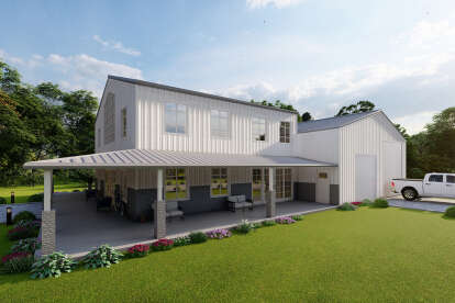 Barn House Plan #625-00036 Elevation Photo