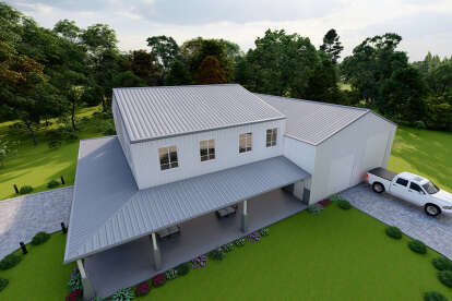 Barn House Plan #625-00036 Elevation Photo