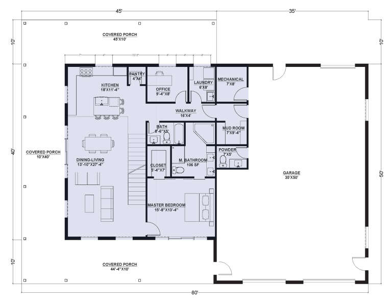 House Plan House Plan #33158 Drawing 1