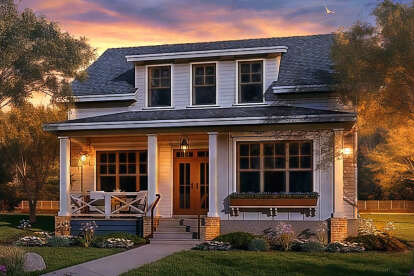 Modern Farmhouse House Plan #098-00575 Elevation Photo