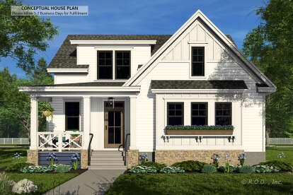 Modern Farmhouse House Plan #098-00576 Elevation Photo