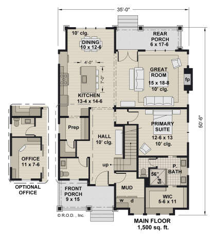 Main Floor  for House Plan #098-00576