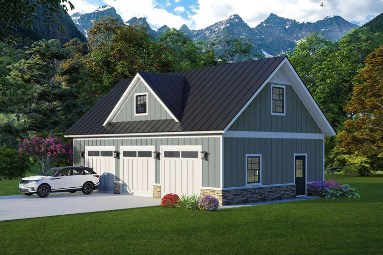 House Plan House Plan #33166 Angled Front Elevation