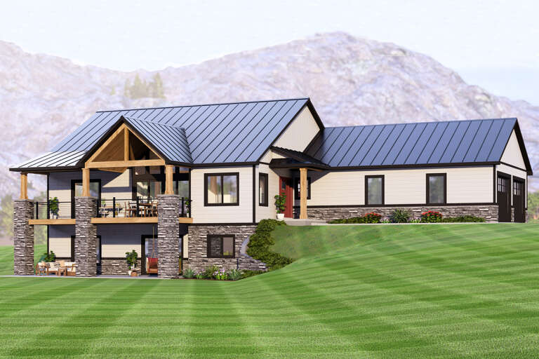 House Plan House Plan #33169 Angled Front Elevation