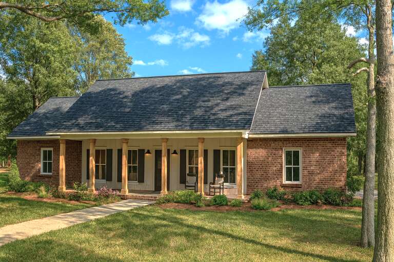 House Plan House Plan #33170 Angled Front Elevation