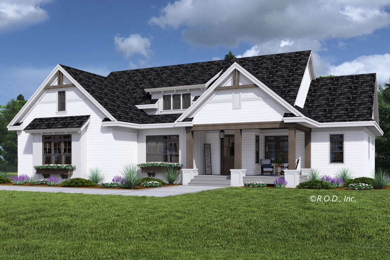House Plan House Plan #33171 Angled Front Elevation
