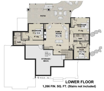 Basement for House Plan #098-00578