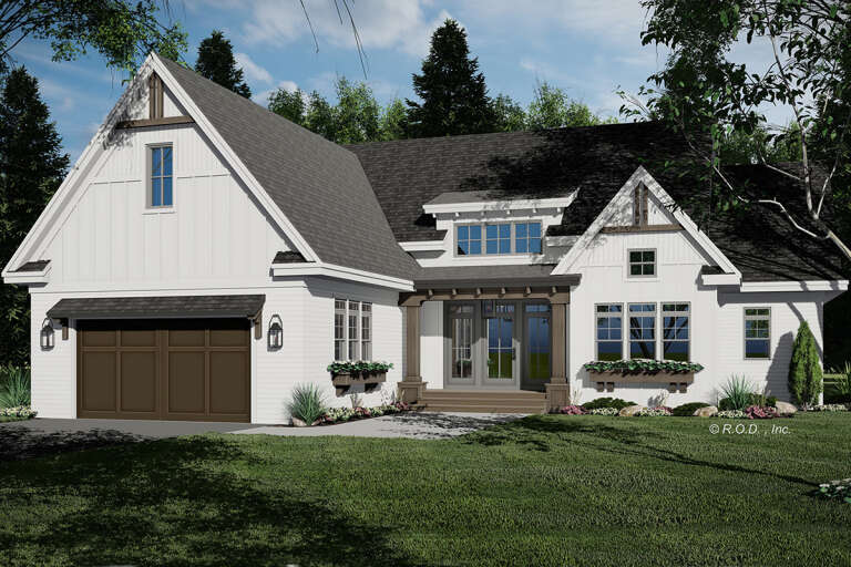 House Plan House Plan #33172 Angled Front Elevation