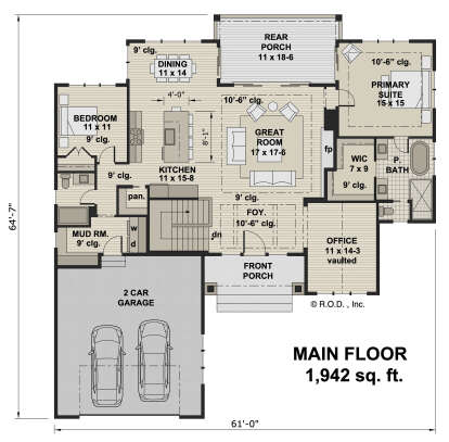 Main Floor  for House Plan #098-00579