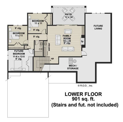 Basement for House Plan #098-00579