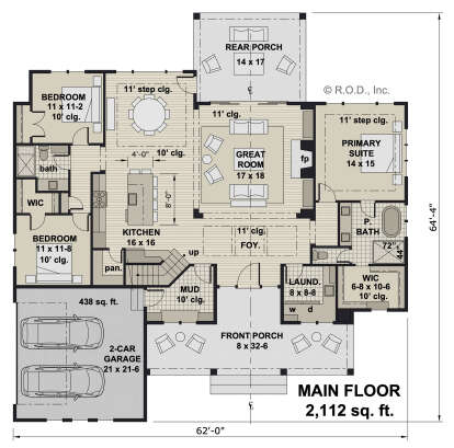Main Floor  for House Plan #098-00580