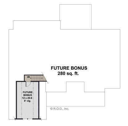 Bonus Room for House Plan #098-00580