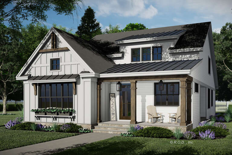 House Plan House Plan #33175 Angled Front Elevation