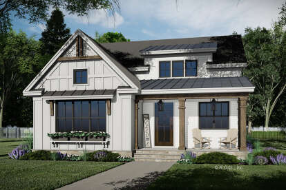 Modern Farmhouse House Plan #098-00581 Elevation Photo
