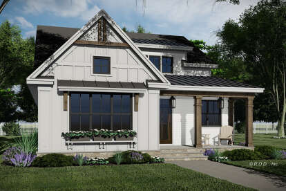 Modern Farmhouse House Plan #098-00581 Elevation Photo
