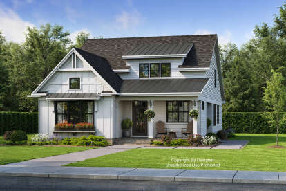 Modern Farmhouse House Plan #098-00581 Elevation Photo