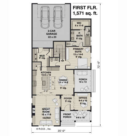 Main Floor  for House Plan #098-00581