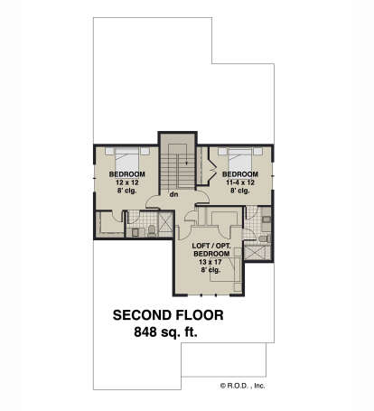 Second Floor for House Plan #098-00581