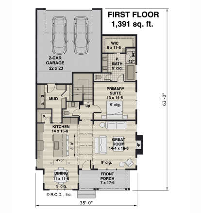 Main Floor  for House Plan #098-00582