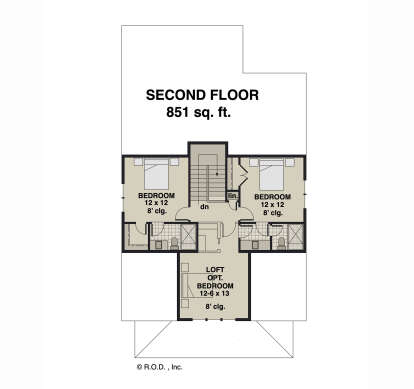 Second Floor for House Plan #098-00582