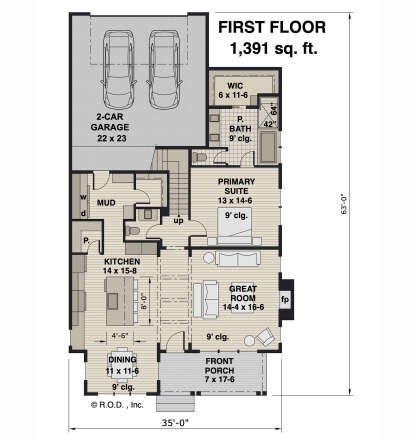 Main Floor  for House Plan #098-00583