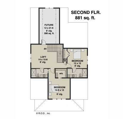 Second Floor for House Plan #098-00583