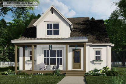 Modern Farmhouse House Plan #098-00584 Elevation Photo
