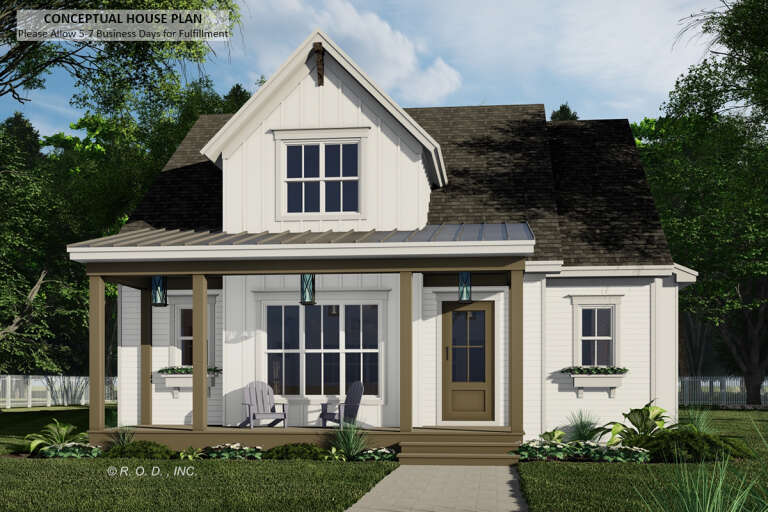 House Plan House Plan #33178 Angled Front Elevation