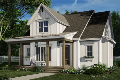 Modern Farmhouse House Plan #098-00584 Elevation Photo