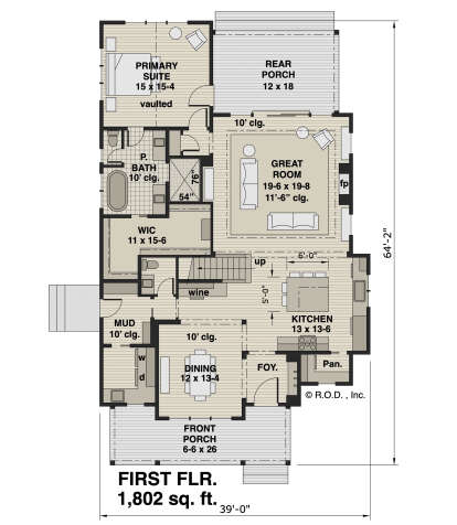Main Floor  for House Plan #098-00584