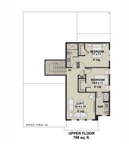 Second Floor for House Plan #098-00585