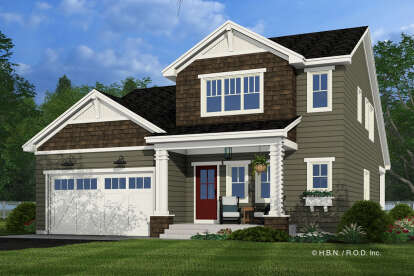 Craftsman House Plan #098-00586 Elevation Photo