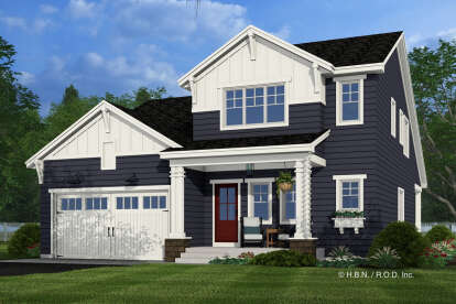Craftsman House Plan #098-00587 Elevation Photo