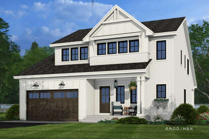 Modern Farmhouse House Plan #098-00588 Elevation Photo