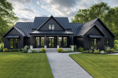Modern Farmhouse House Plan #6849-00171 Elevation Photo