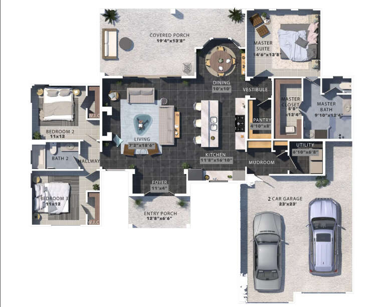 House Plan House Plan #33187 Drawing 1