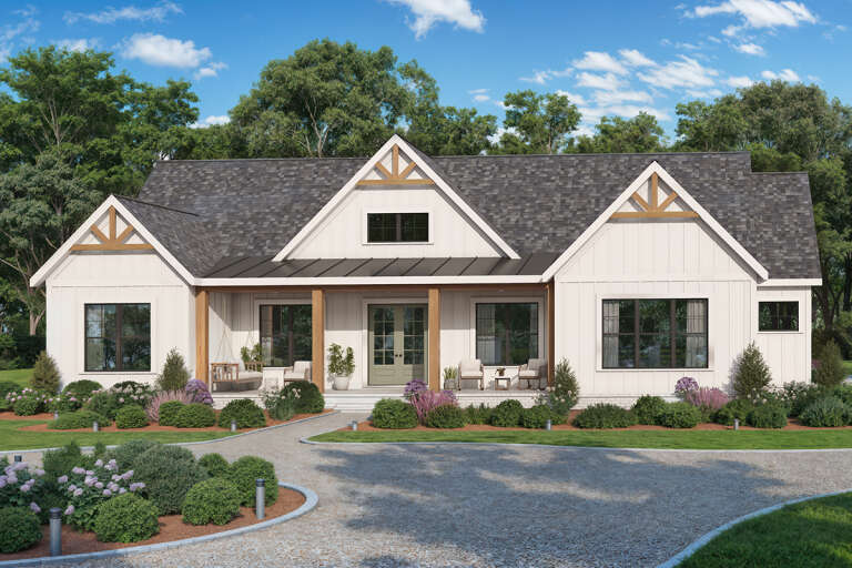 House Plan House Plan #33188 Angled Front Elevation