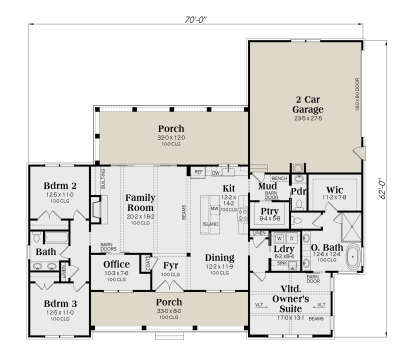 Main Floor for House Plan #009-00446